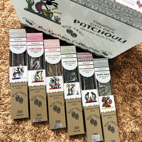 Golden Smudging Resin Sticks