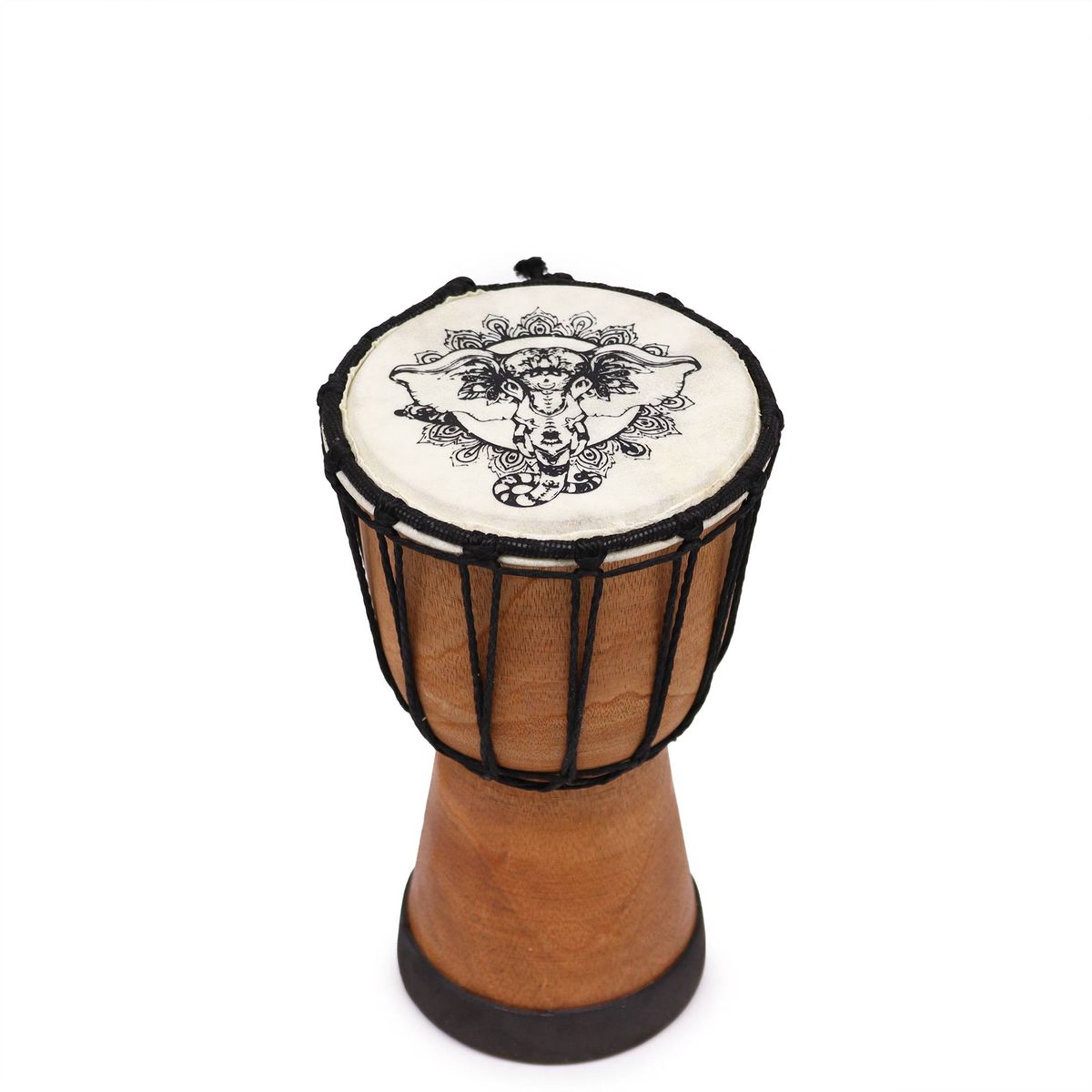 Tambor Djembe feito à mão com tampa larga - 20 cm