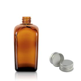 Sticlă de Chihlimbar de 20ml cu Capac din Aluminiu