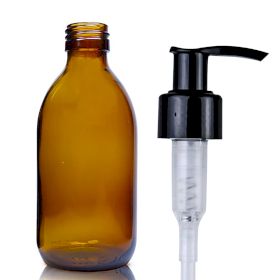 250ml Sticlă de Chihlimbar cu Pompa pentru Lotiune