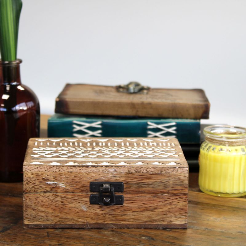 Boite en Bois Blanchi - Grand - Design Slave