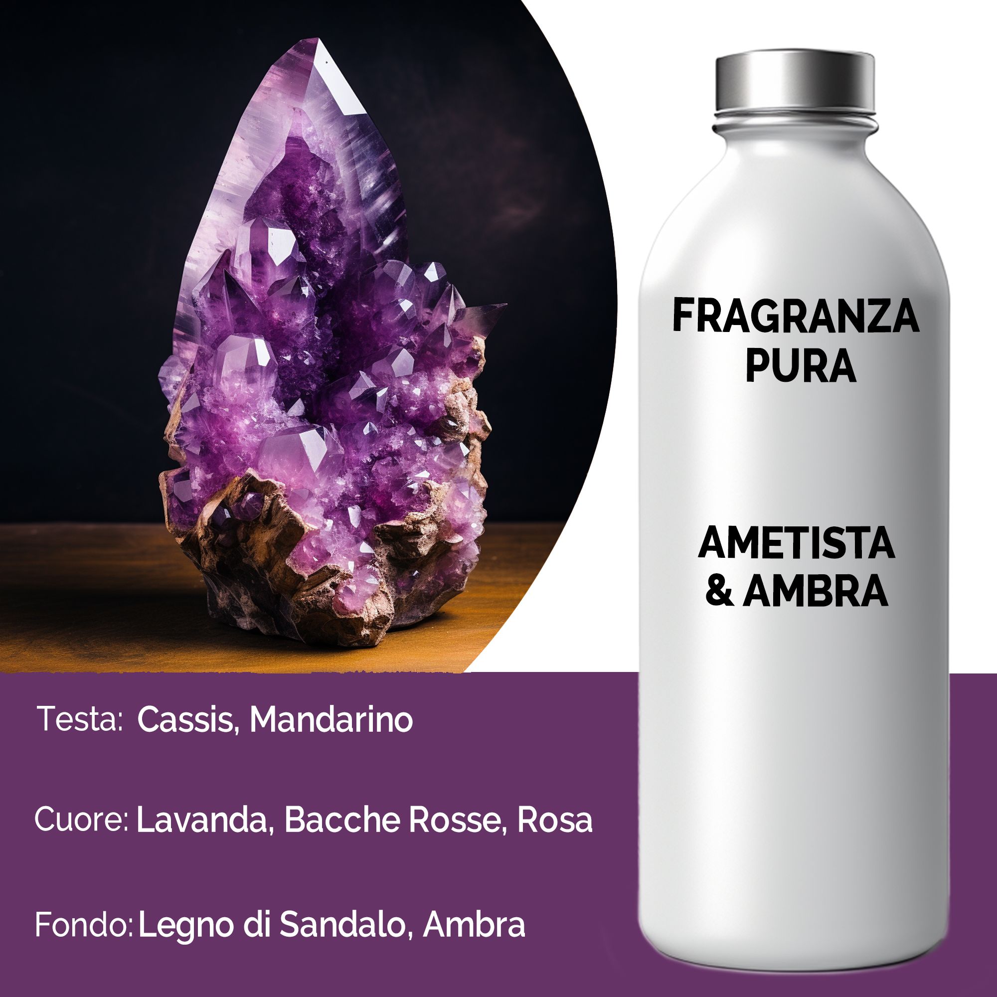 Fragranza Pura 500g - Ametista & Ambra