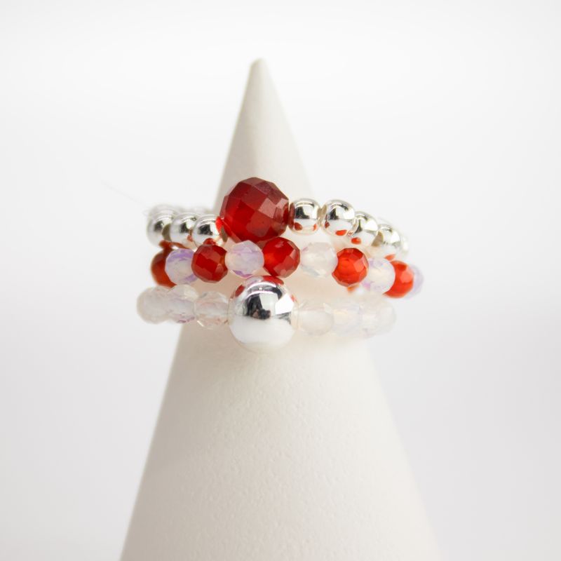 Ring Sets Nymph Spirit Gemstone - Blood Moon