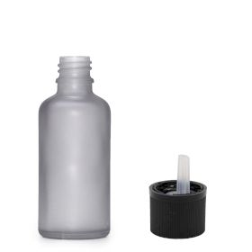 Sticlă Mată Gri Cu Capac și Picurător de Siguranță pentru Copii, 30ml