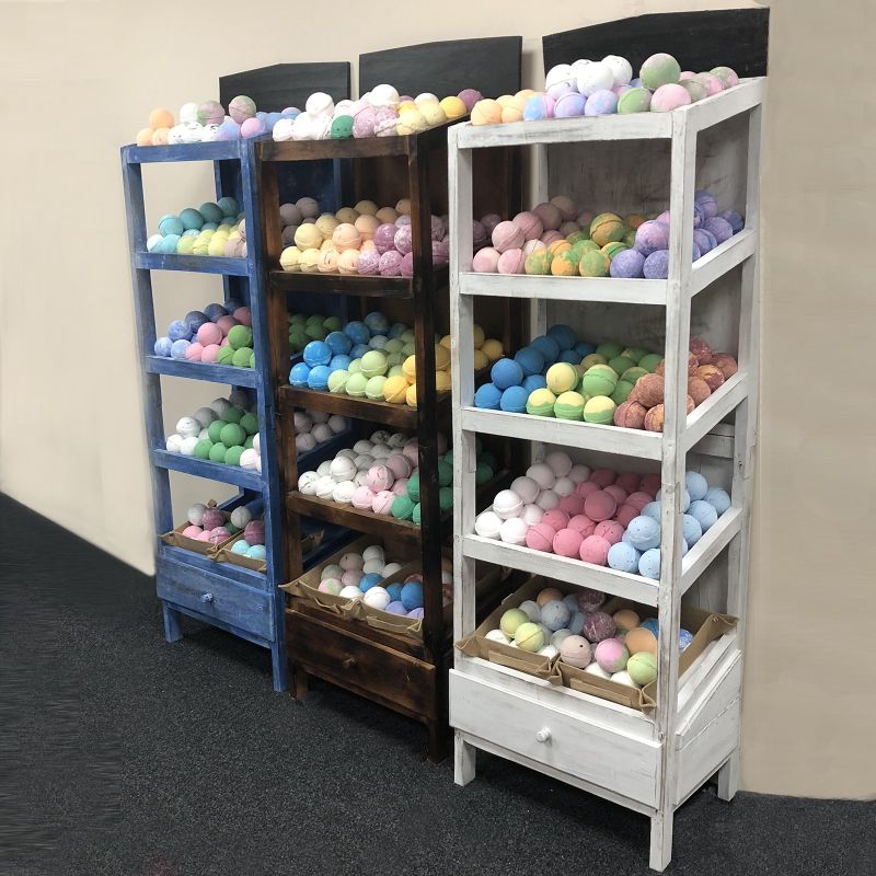Set of 240 Jumbo Bath Bombs with Luxury Stand - Brownwash