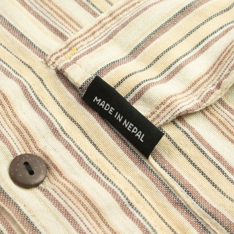 Nomad Sari Grandad Shirt - Marrón Beige - Grande