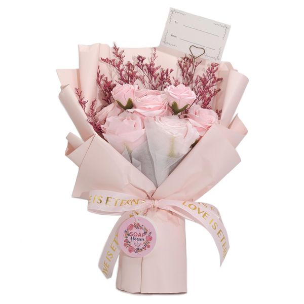Large Pink Roses Bouquet - Love is Eternal -  Gift Card