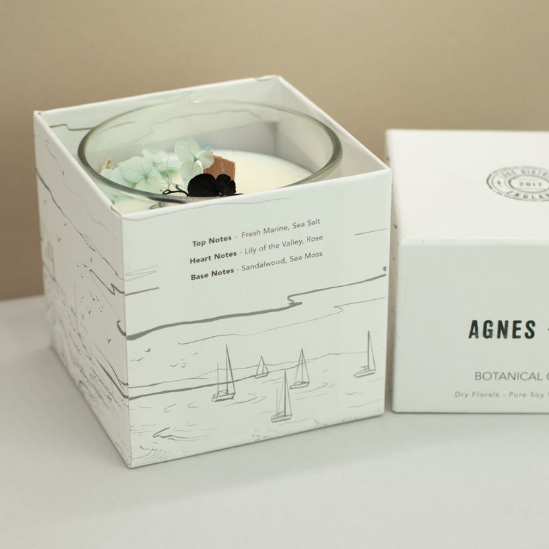 Agnes + Cat Extra Large  Crackle Soy Candle - Seasalt & Moss