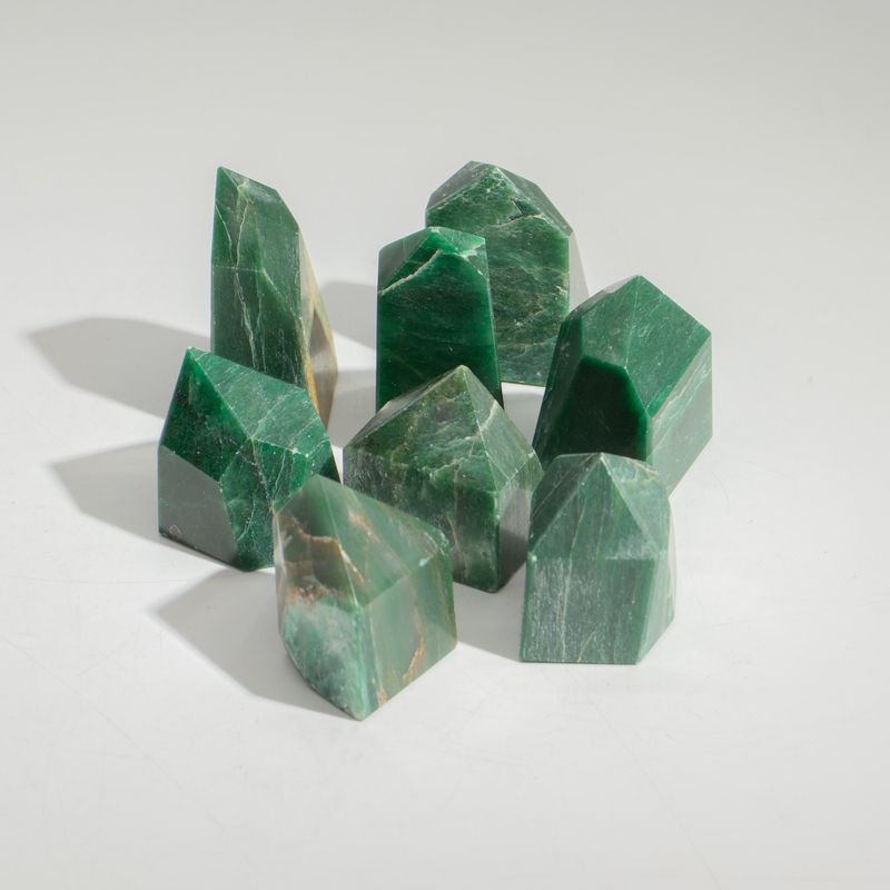 Puntas de gema aproximadamente 6 cm (0,5 kg) - Jade indio (aproximadamente 8 piezas)
