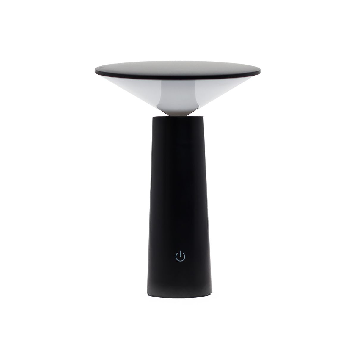 Candeeiro tátil - Cogumelo preto ajustável - luz com padrão USB (C) - Recarregável (2000 watts)