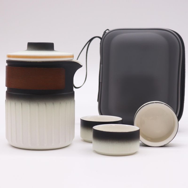Set Théière en Céramique de Voyage - Trois Amis - Pack de Voyage