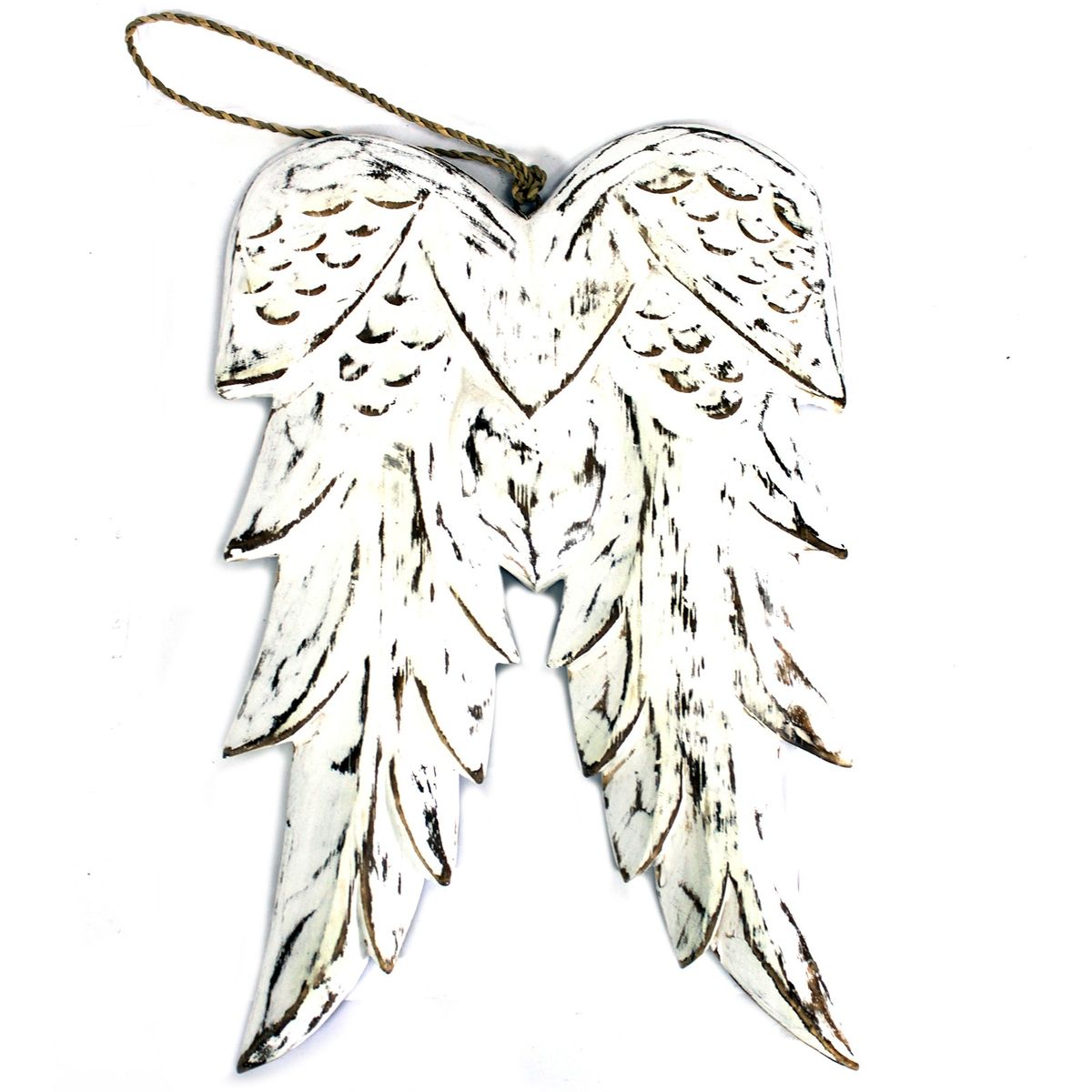 Asas duplas de anjo feitas à mão - 31 cm