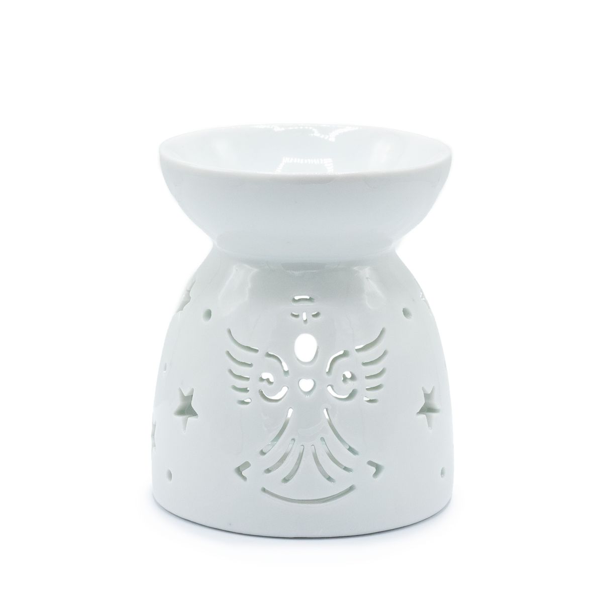 Queimador de óleo com recorte de anjo - Branco