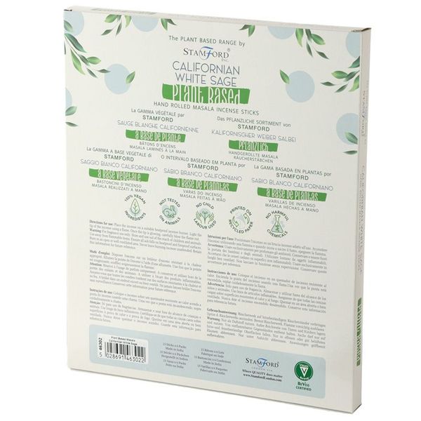 Pack de 6 Bâtonnets d'Encens Masala à Base de Plantes - Sauge Blanche de Californie