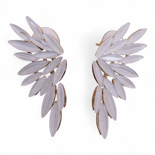 Pendientes de Cristal Vintage - Alas de ángel - Perla