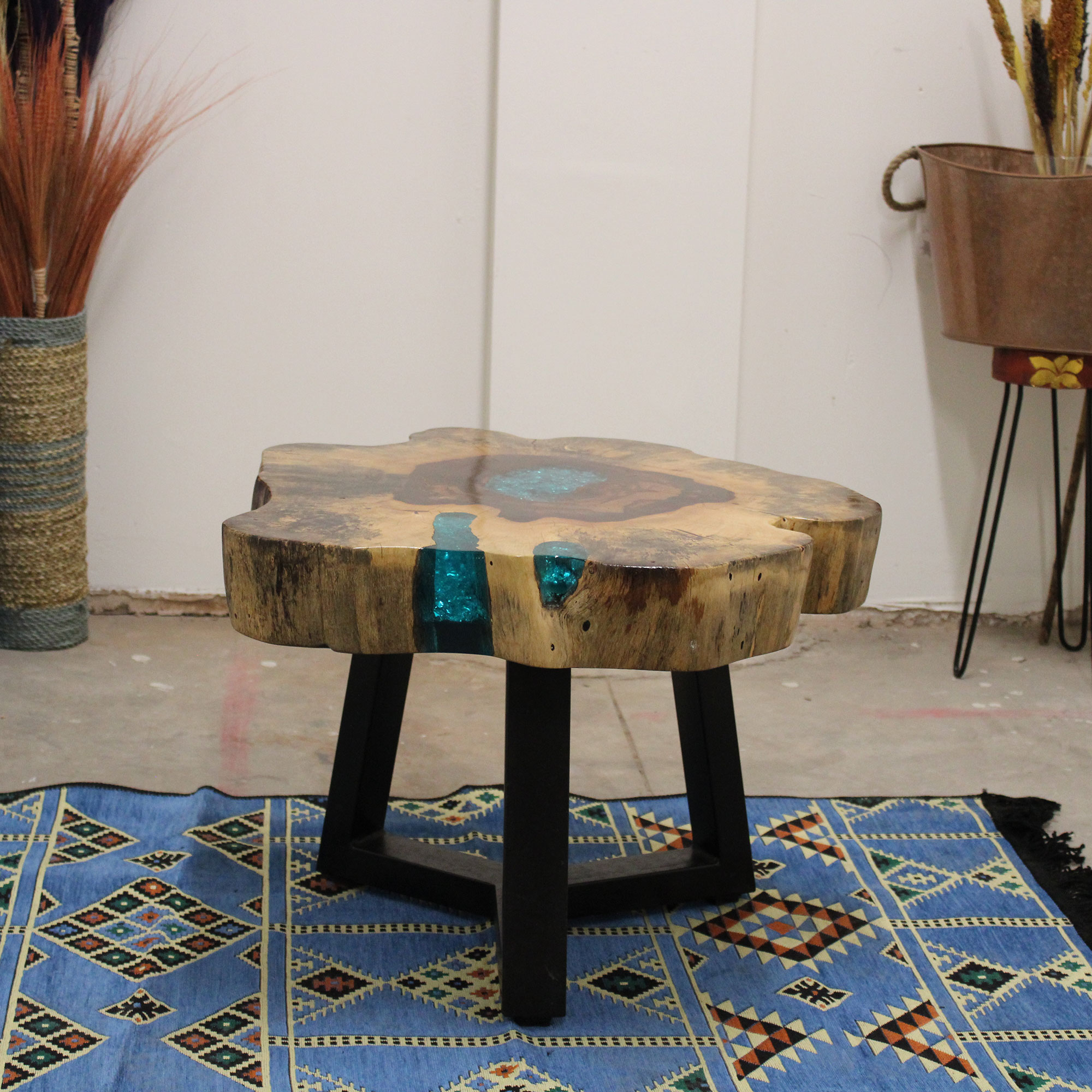 Kaffeetische aus Tamarinde und Kunstharz