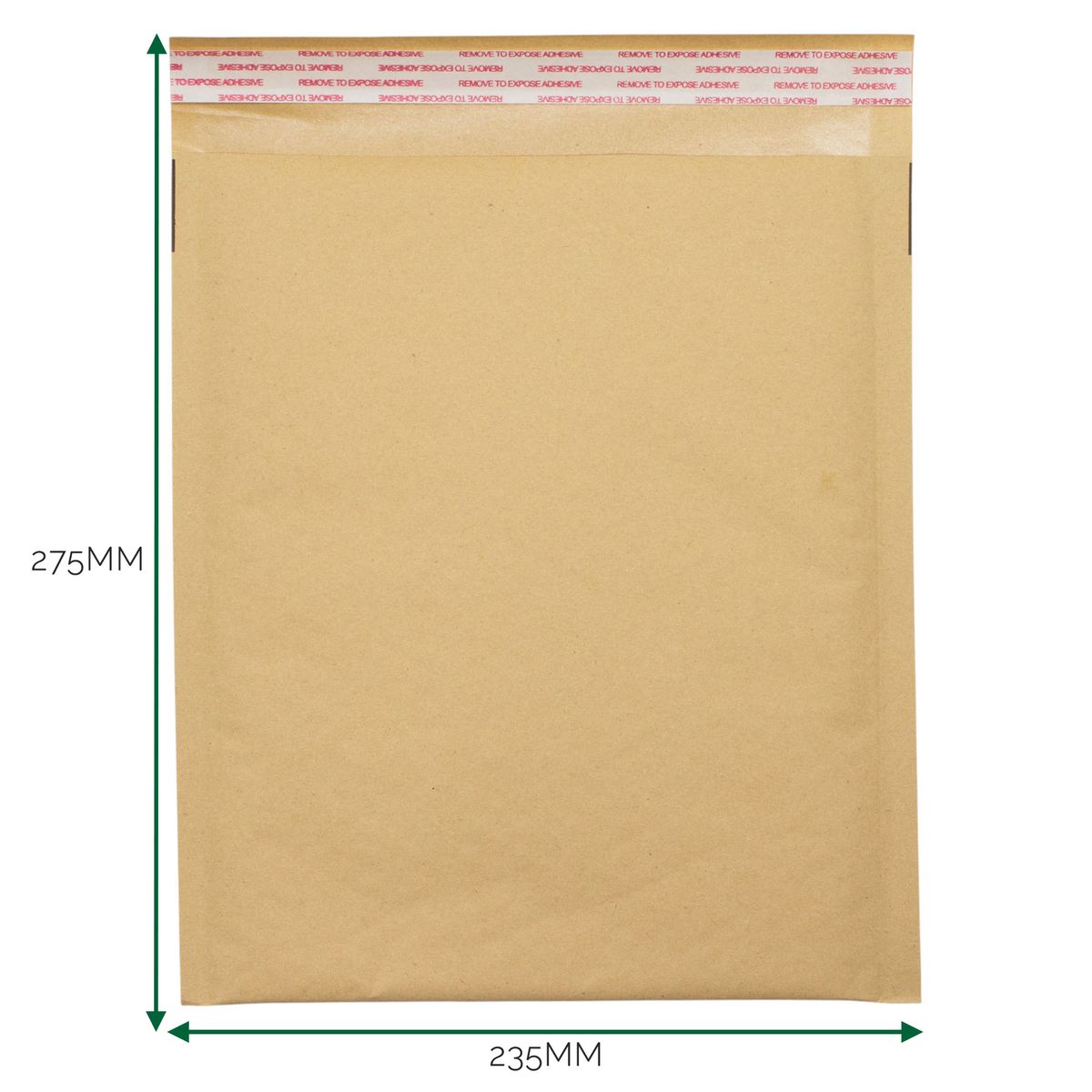 Envelope kraft acolchoado com bolhas (235x275+40 mm)