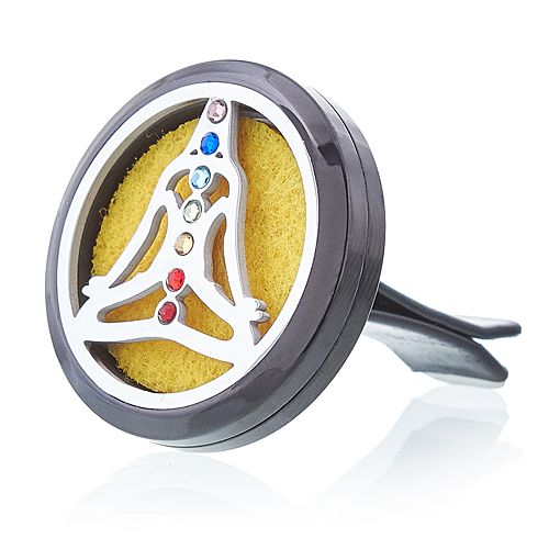 Kit difusor para carro - Chakra de ioga em estanho - 30 mm