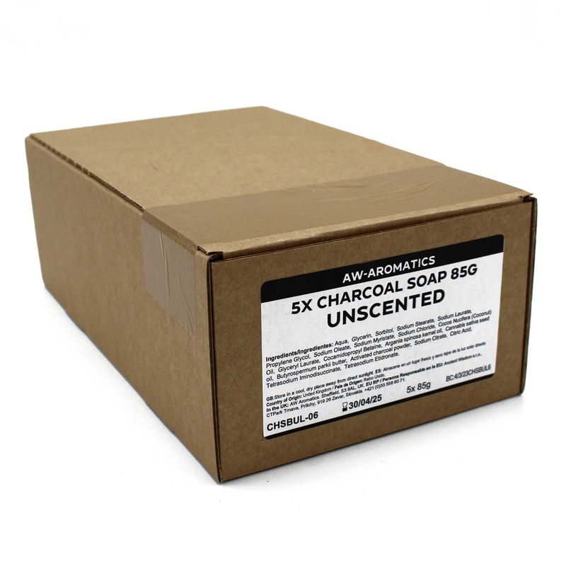 Savon au Charbon 85g - Non parfumé - Marque Blanche