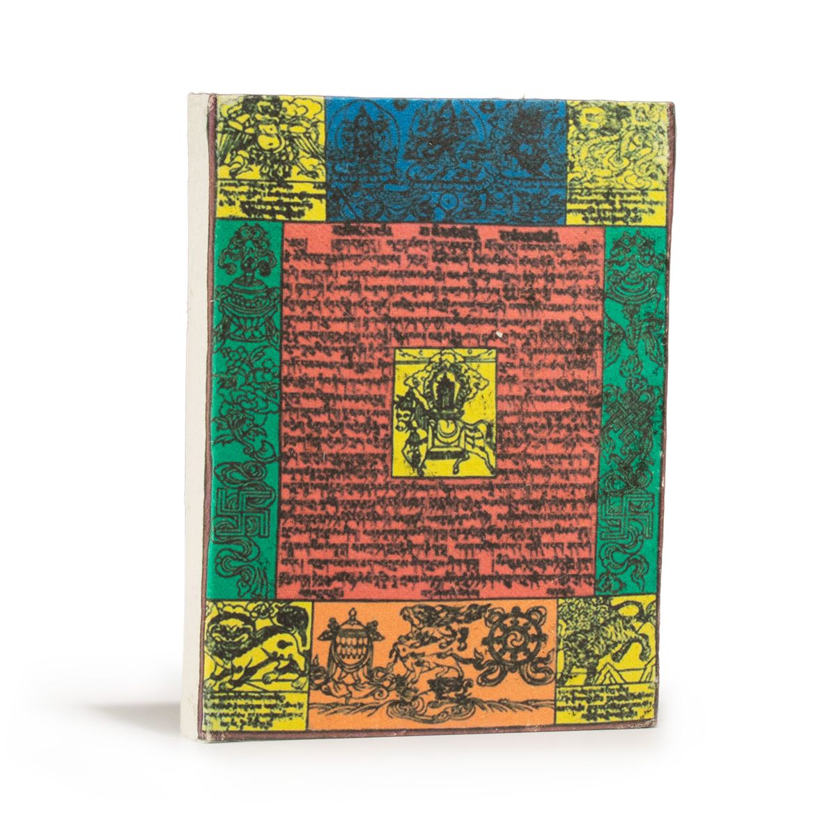 Caderno de bandeiras de oração de lokta tradicional – Médio (15x12 cm) – 45 folhas – Natural