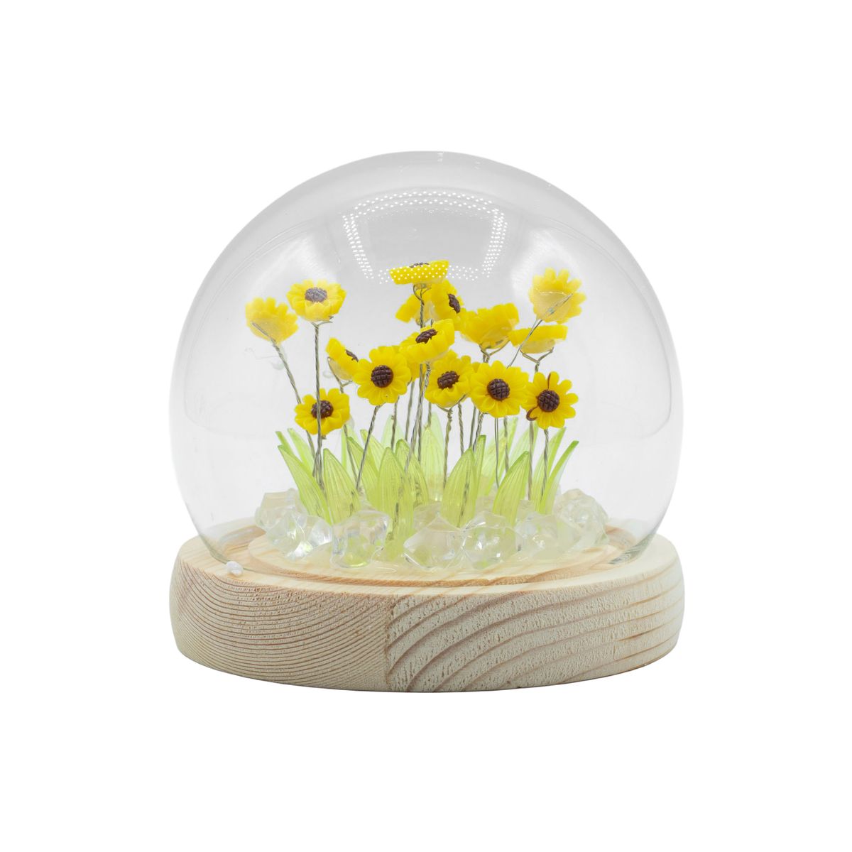 Cúpula de jardim Floral Glow - 20 girassóis - LED USB