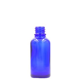5ml Modrá Skleněná Lahvička - Bez Uzávěru