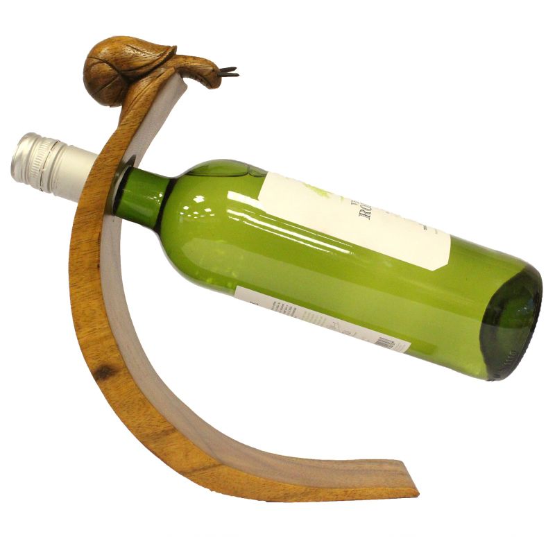 Porte bouteilles en bois de Suar Escargot