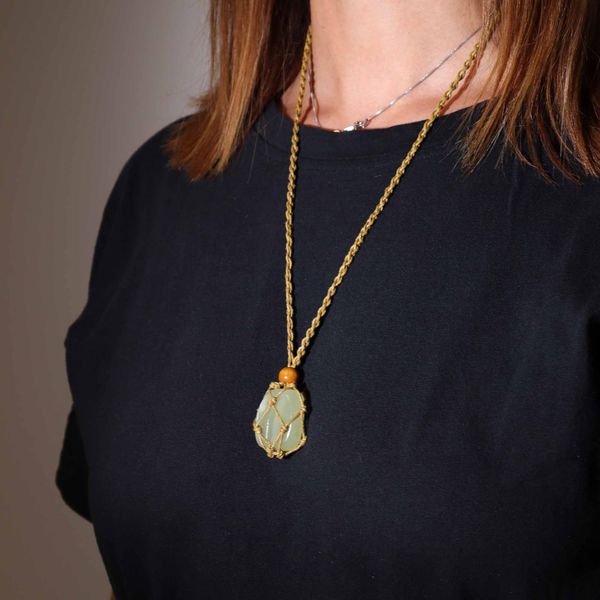 Collier à cordon pour pierre précieuse 45 cm/18 pouces - Sable