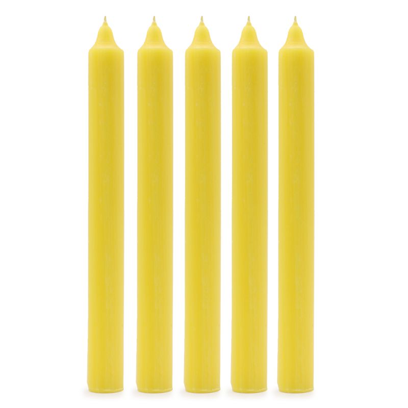 Velas a Granel de Color Sólido - Limón Rústico - Paquete de 10