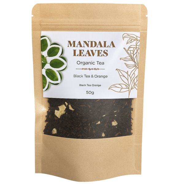 Chá Preto Mandala Leaves Orgânico de Laranja 50g