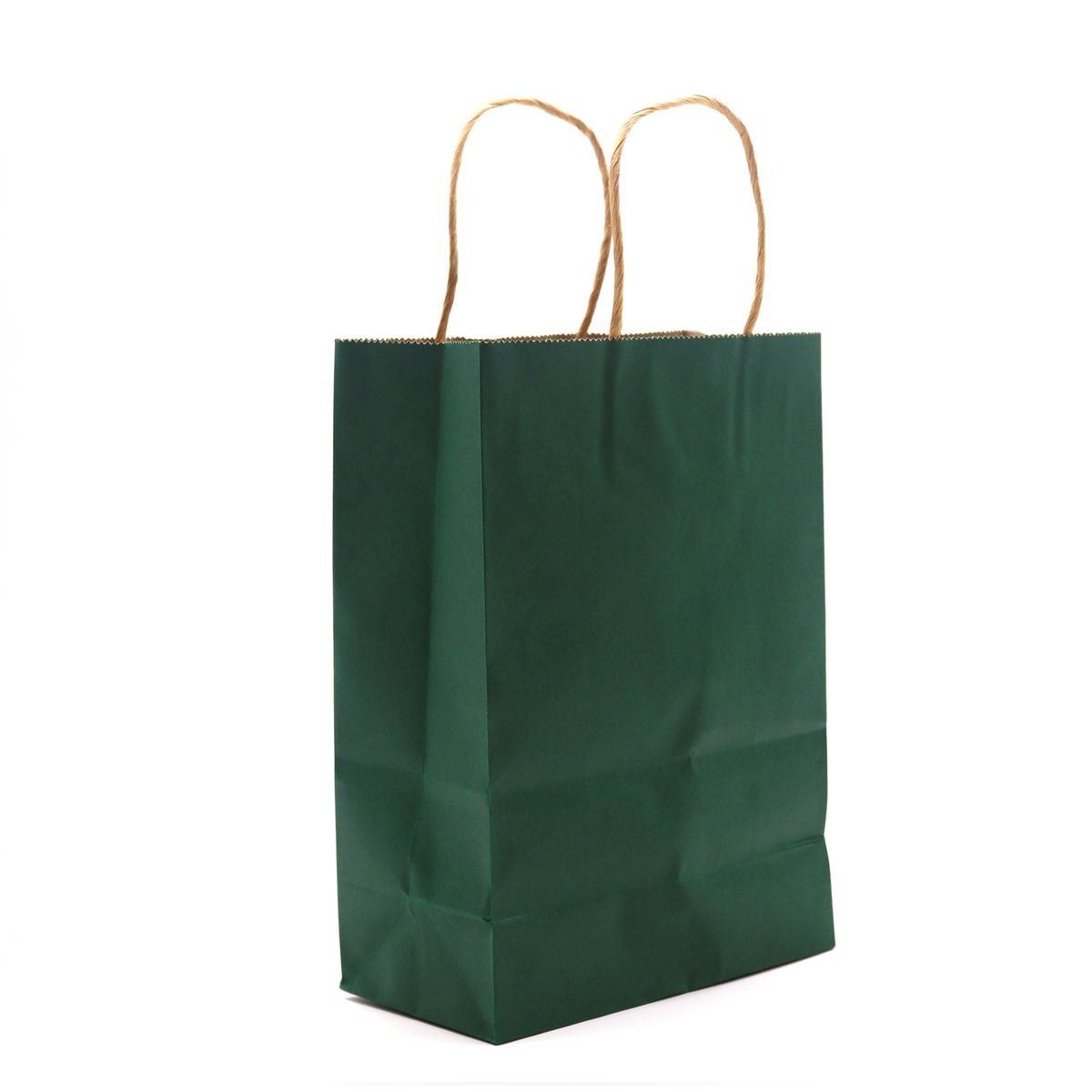 Saco de papel com alça (16x22x8 cm) - Verde (130 g)