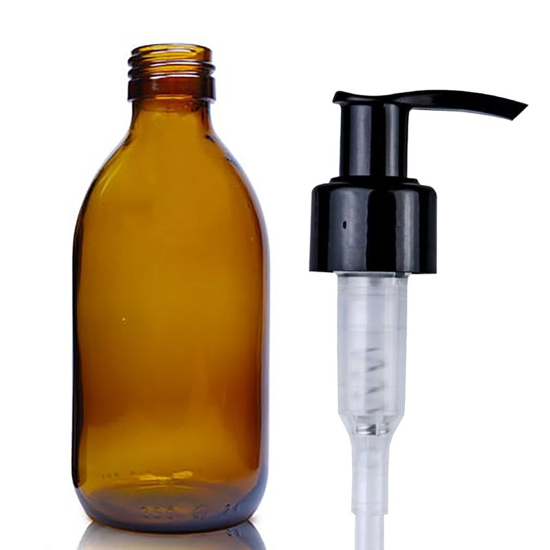 250ml Jantarová Skleněná Lékovka - Bez Uzávěru