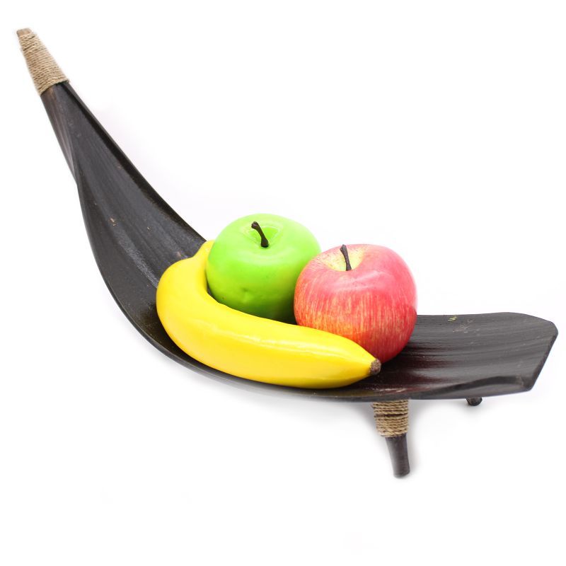 Ensemble de Bols à Fruits en Feuille de Noix de Coco - Chocolat