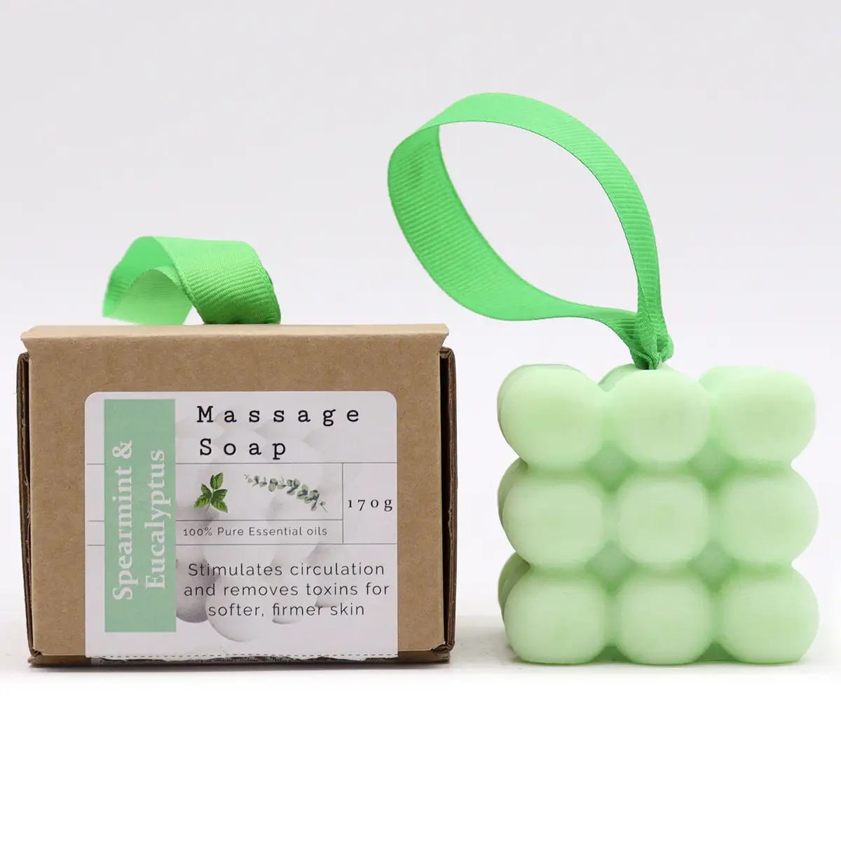 Boxed Single Massage Soaps - Spearmint & Eucalyptus — Soap · GlowDuty apothecary