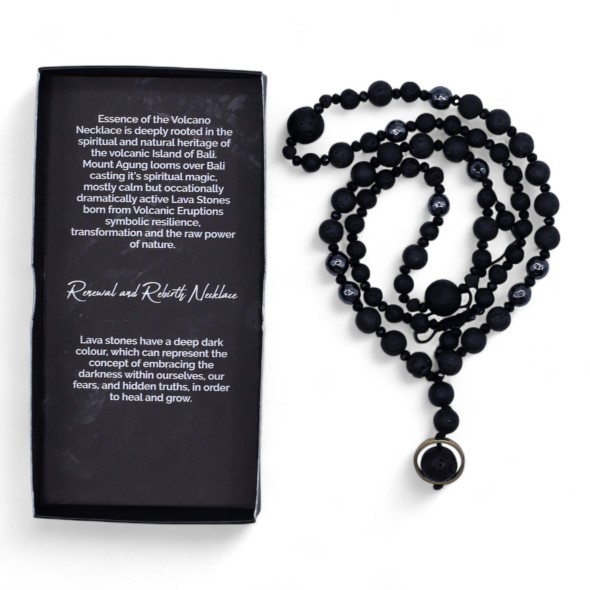 Lava Stone Necklace - Volcanic Energy, Symbol of Transformation