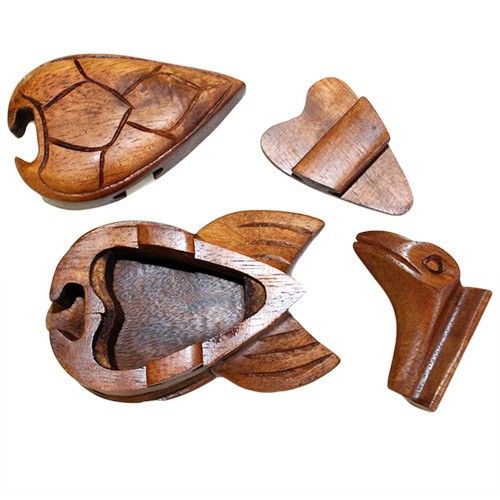 Puzzleboxen aus Bali Landschildkröte