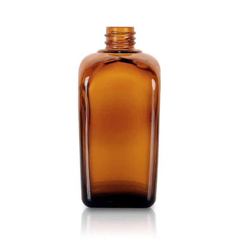 Bouteille en Verre Ambré de 50 ml Alchimiste - Sans bouchon.