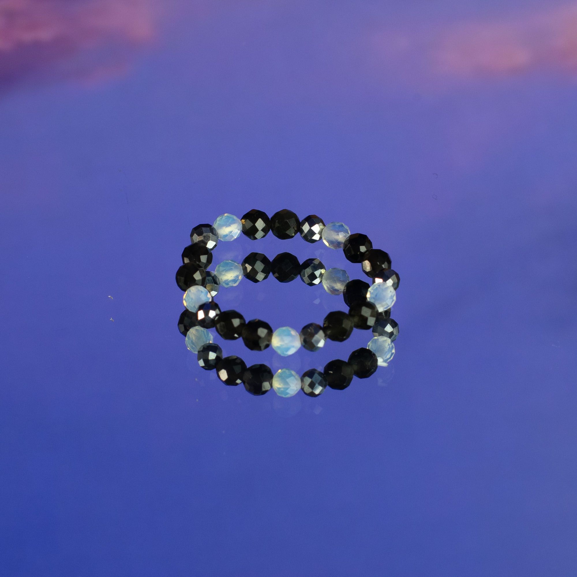 Nymph Spirit set prstenja s prirodnim kamenjem - Full Moon