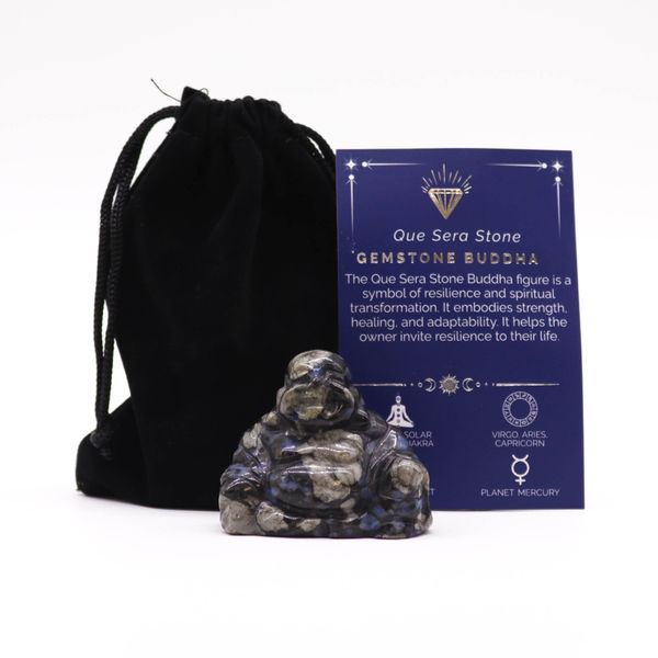 Buda Grande de Pedras Preciosas - Pedra Que Sera - 50x40x20mm