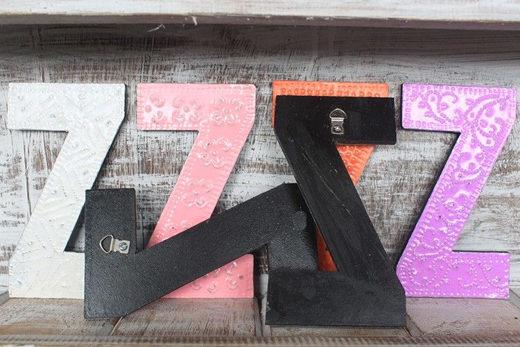 Lettres multi couleurs - Couleurs assorties -Lettre "Z"  - 15cm