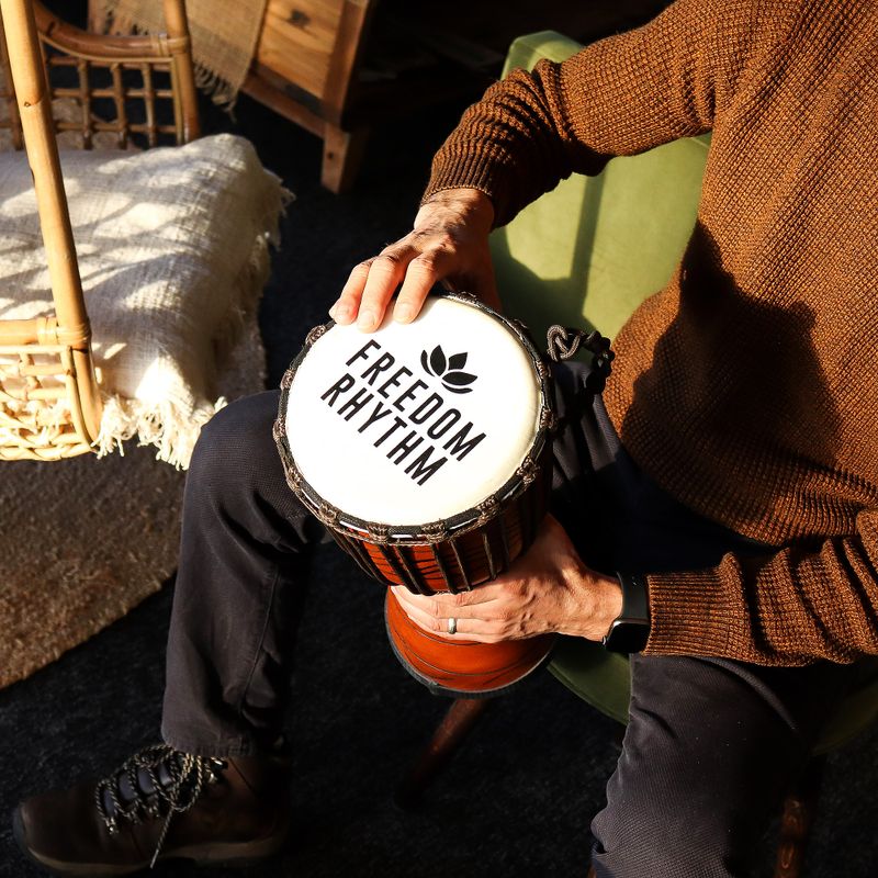 Medium Pro Djembe Drum - Freedom Rhythm (high) - 40cm (18cm Diameter)