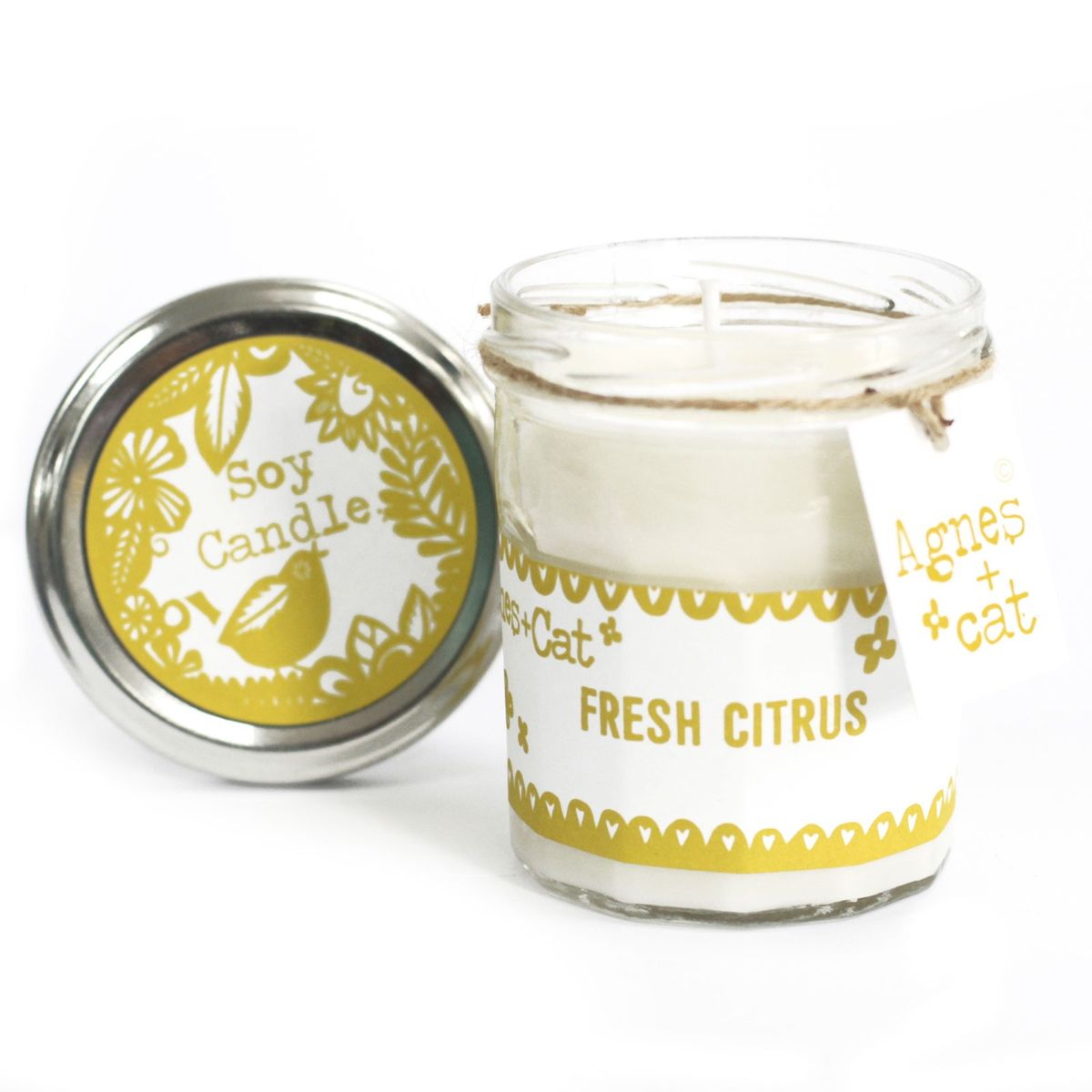 Velas em Frasco de Vidro - Citrus