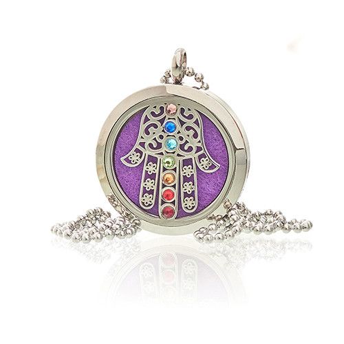 Colar de joalharia de aromaterapia - Hamsa Chakra - 30 mm
