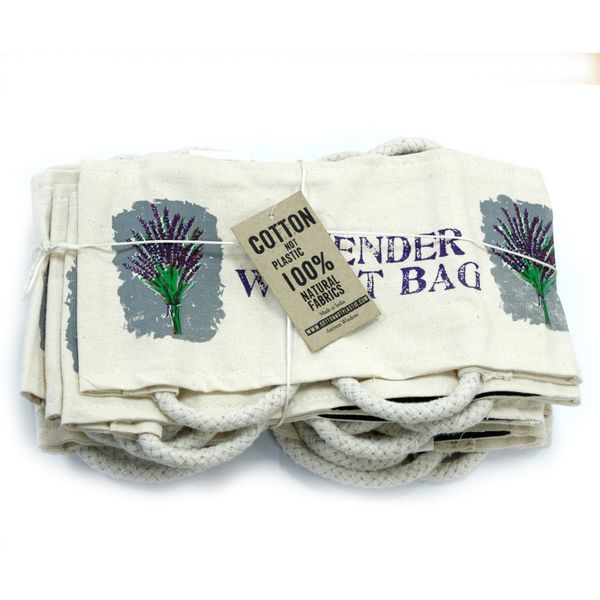 Empty Cotton Wheat Bags with Rope Handles - Floral Patterns