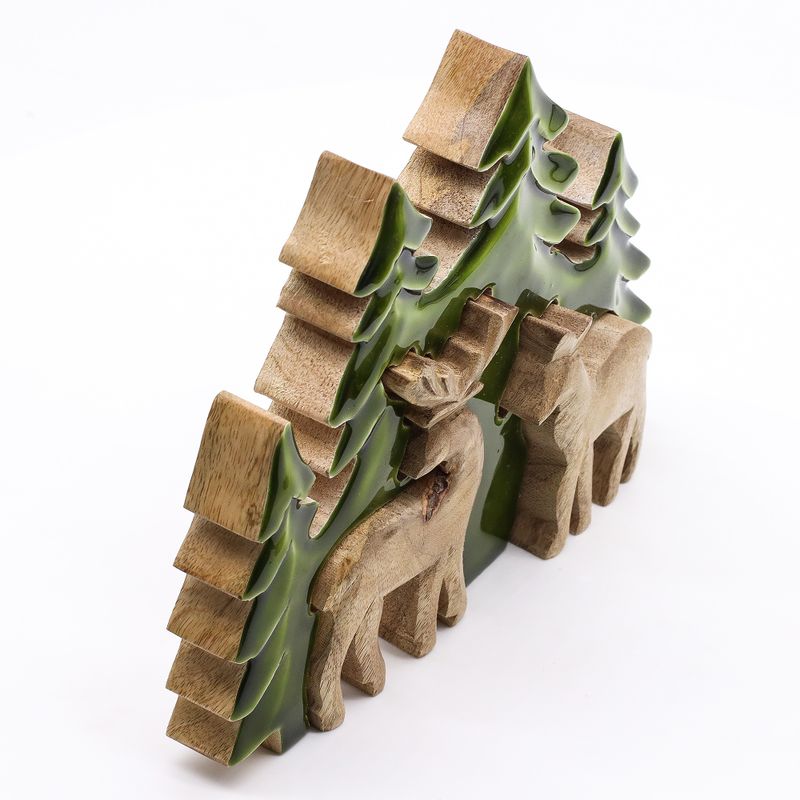Lost in the Forest -  Two Dear in the Forest 3D Wooden Decoration