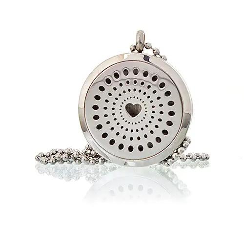 Aromatherapy Jewellery Necklace - Diamonds Heart 30mm — Aromatherapy Tools · GlowDuty apothecary