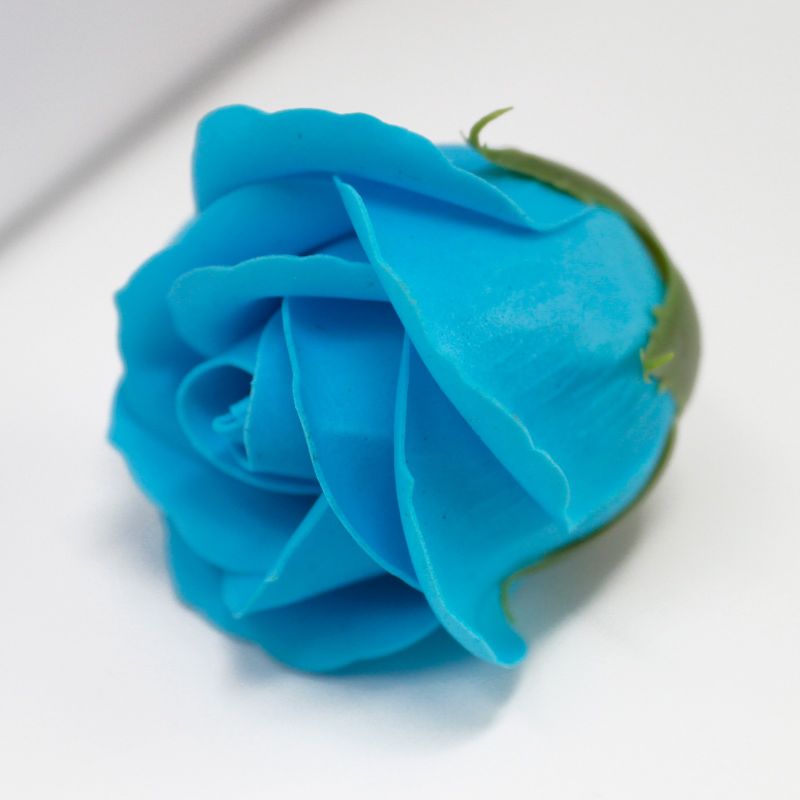 Roses de Savon  pour Bouquet- Medium/Bleu Ciel