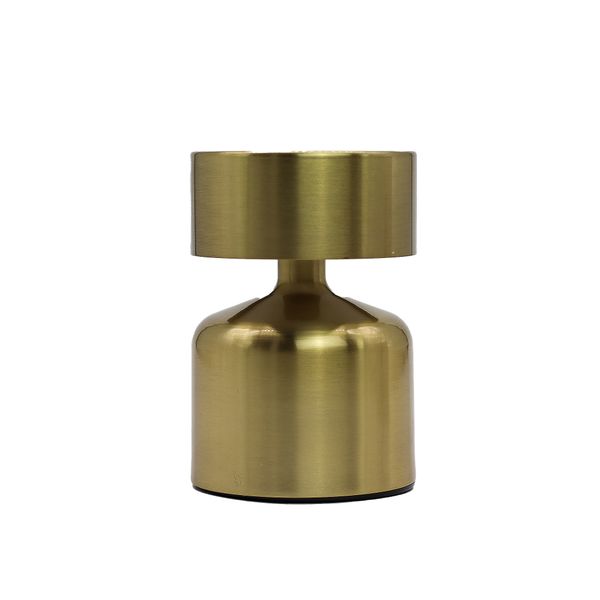 Candeeiro de Mesa Tátil - Cogumelo Plano Bronze - USB (C) - Recarregável