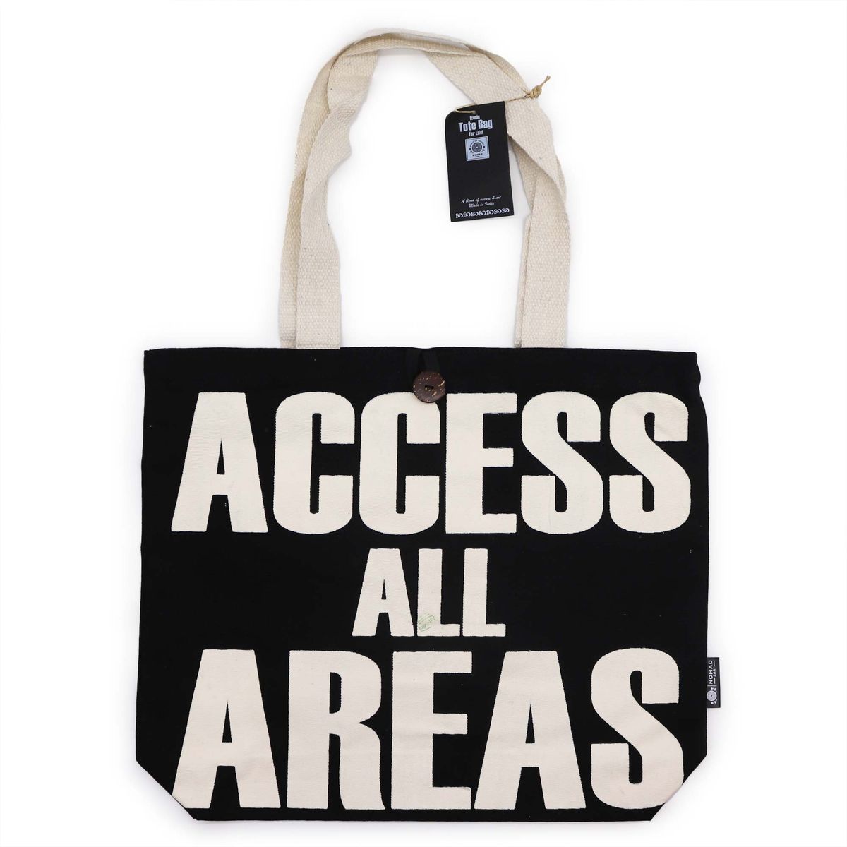 Mala Básica Icónica - ACESSO A TODAS AS ÁREAS  - Preto natural 10 oz (36 x 43 x 10 cm)
