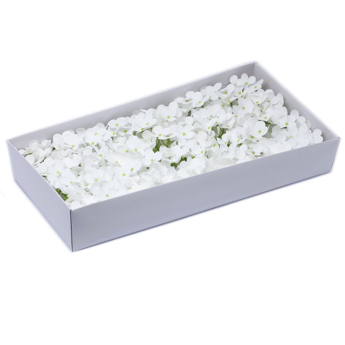 Flores de sabão para artesanato - Jacinto - branco